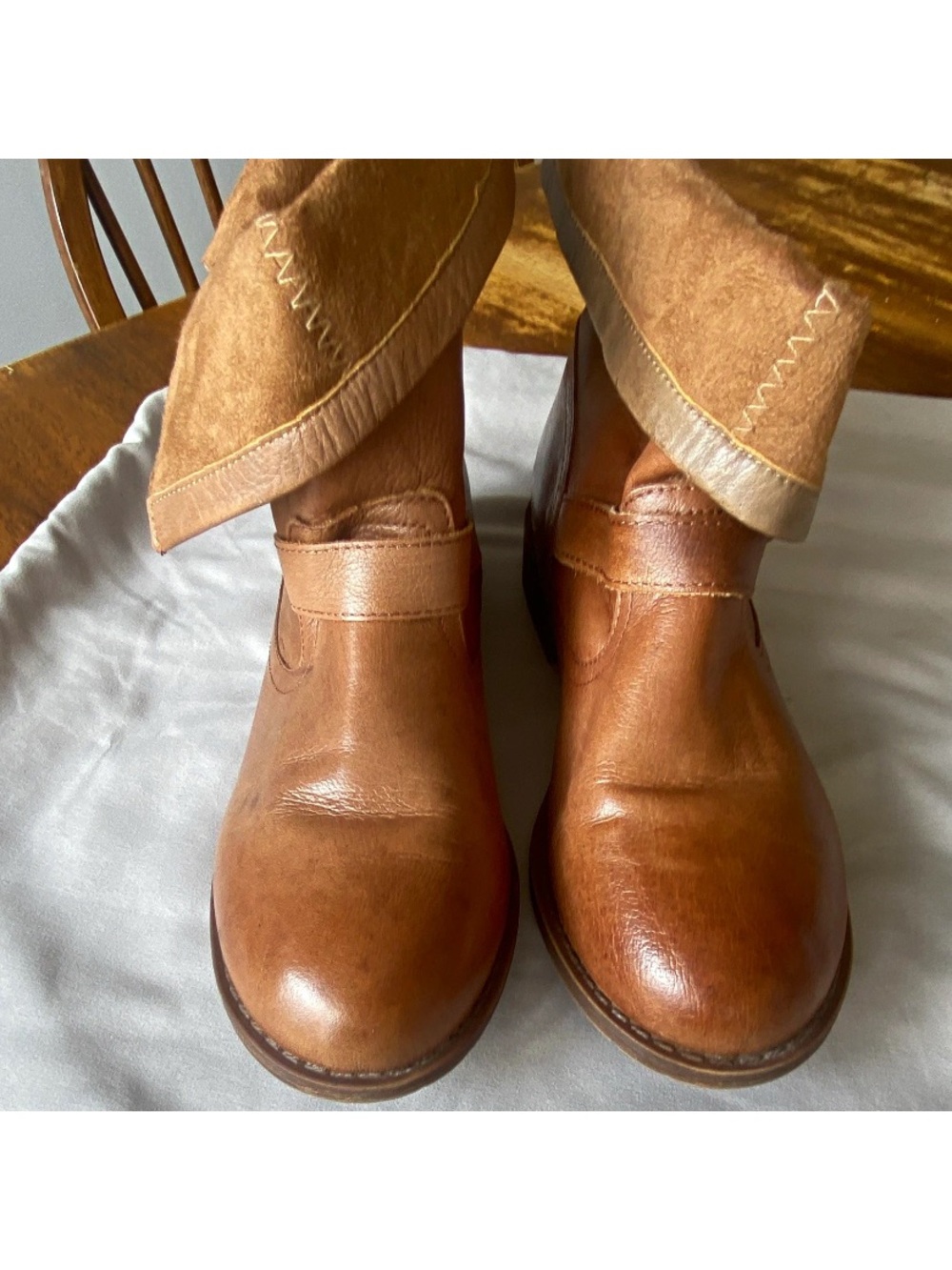 Nine West Brown Leather Heeled Ankle Boots